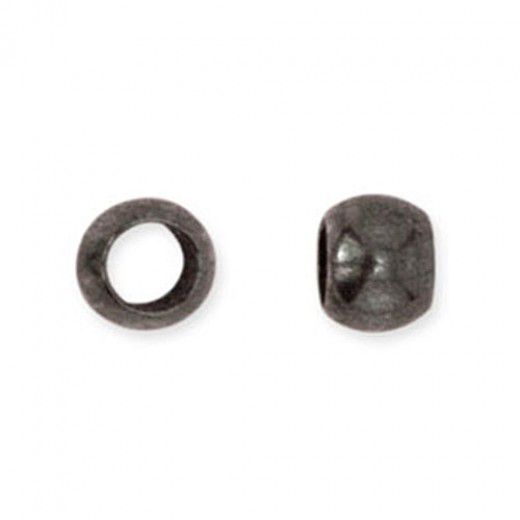 Beadalon Crimp Beads, Size #2 (2.5mm) Gunmetal, 1.5g pack 