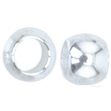 JFC2S-1Z Crimp Beads, Size #2 (2.5mm), Silver Plated, Large Pk