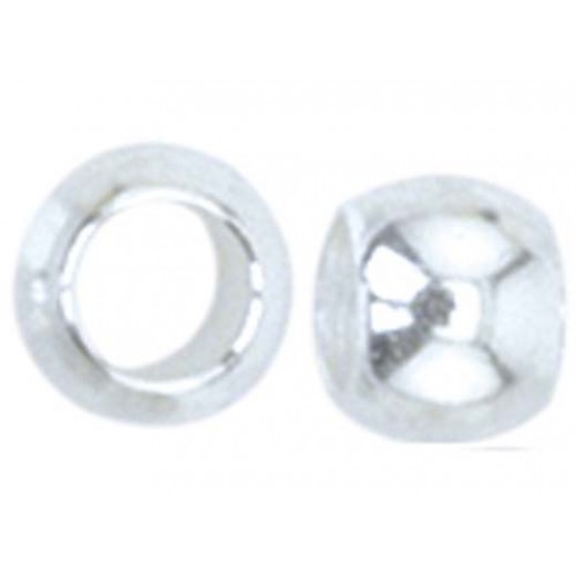 JFC3S-1.5G Crimp Beads, Size #3 (3mm), Silver Plated, 1.5g pack 