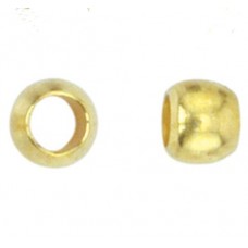 Beadalon Crimp Beads, Size #1 (2mm), Gold Plated, 1.5g pack 