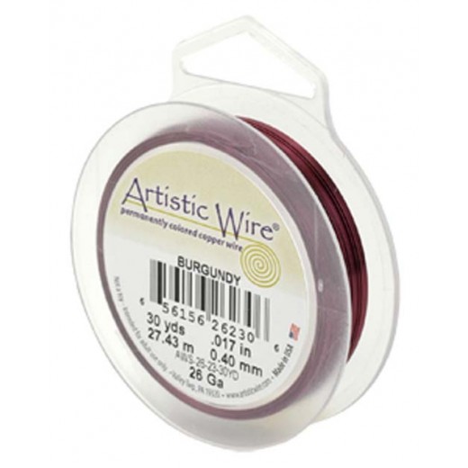Burgundy colour, 15YD (13.7m) 20 Gauge Copper Wire