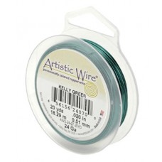 Beadalon 22 Gauge Artistic Wire, Kelly Green, 15YD