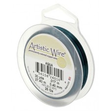 Aqua 24ga Artistic Wire, 20YD (18.2m)