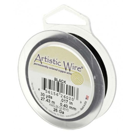 Black 24ga Artistic Wire, 20YD (18.2m)