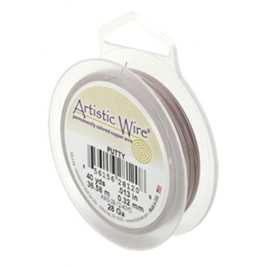 Putty Beadalon 28ga copper wire, 36.5m reel