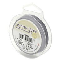 Grey Beadalon 28ga copper wire, 36.5m reel