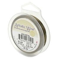 Antique Brass, 28ga 36.5m reel Copper Wire