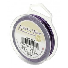 Beadalon 30ga Artistic Wire, Dark Blue, 50YD