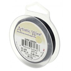 Dark Green 34ga Artistic Wire, 125YD