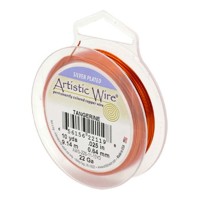 Tangerine, 10 YD (5.1m) 22 Gauge Copper Wire