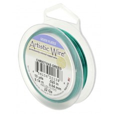 Christmas Green 24ga Artistic Wire, 15YD (13.7m)