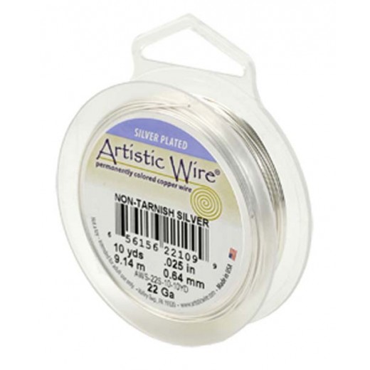 Tarnish-Resistant Silver 26ga Artistic Wire, 30YD (27.4m)