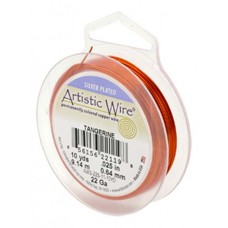 Tangerine Silver Plated 26ga Artistic Wire, 30YD (27.4m)