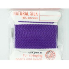 Amethyst Size 8 Silk, 0.8mm Dia 2M Card with built-in needle