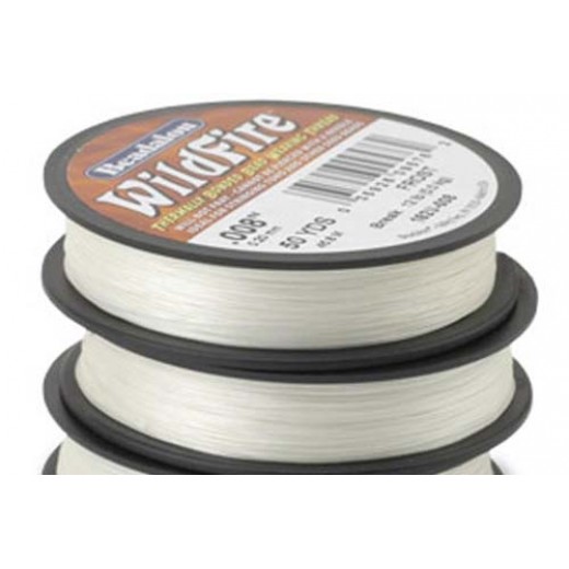 Frost White 0.20mm Wildfire Beading Thread, 162U-010, 114m spool