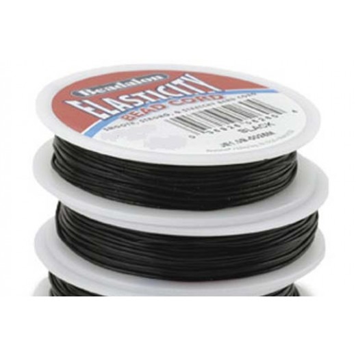 0.5mm Black Round Elasticity, 5m reel