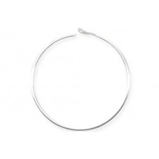 Beadalon 308B-101 Small Ear Wire Hoops, 20mm, Silver Plated, 12 Pack