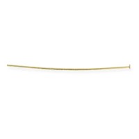 312A-113 Flat End Hard Headpins, Gold Plated, 0.7x50mm, 72 Pcs