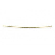 312A-113 Flat End Hard Headpins, Gold Plated, 0.7x50mm, 72 Pcs