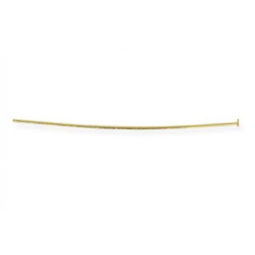 312B-113 Flat End Hard Headpins, Silver Plated, 0.7x50mm, 72 Pcs