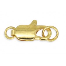 12mm Gold Two Ring Lobster Clasp, Pack of 6