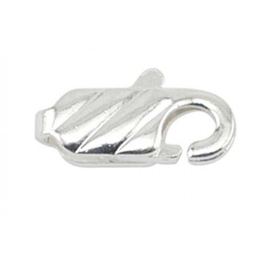 12mm Beadalon Silver Pattern Lobster Clasps, Pack of 12