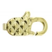 12mm Gold Diamond Lobster Clasps, Pack of 12