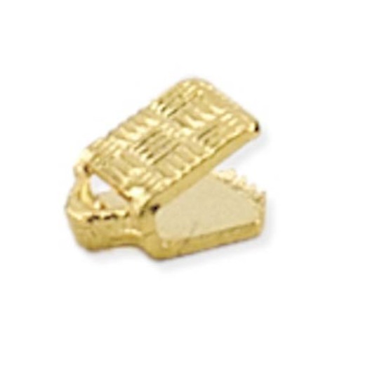 Beadalon 338A-003 C-Crimp Cord Ends, Gold Plated, 24 Pieces