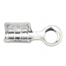 338B-011 Fold-Over Cord Ends, 6.7mm, Silver Plated, 55 Pieces