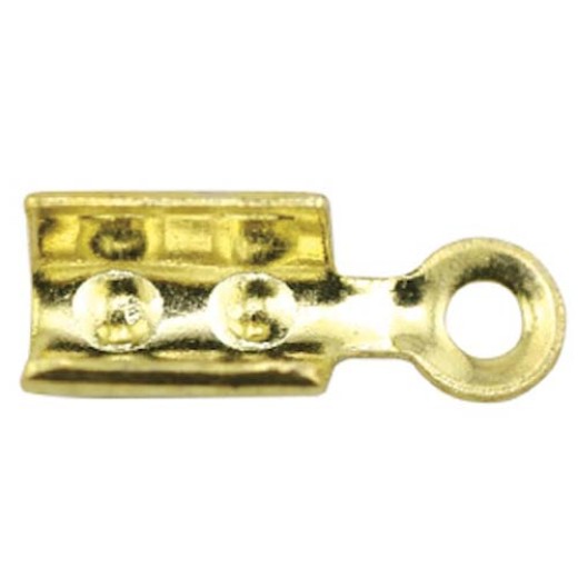 Beadalon 338A-015 Fold-Over Cord Ends, 8.0mm, Gold Plated, 50 Pieces