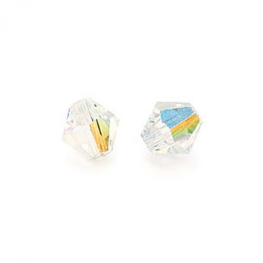 Crystal AB 3mm Preciosa Bicones, Bulk pack of 144pcs