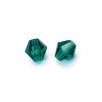 Emerald 3mm Preciosa Bicones, Pack of 48