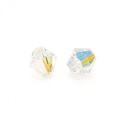 Crystal AB 4mm Preciosa Bicones, Pack of 48