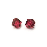 Fuchsia Czech Machine Cut 4mm Preciosa Bicones, Bag of 48 pieces