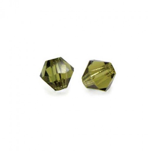 Gold Beryl 4mm Preciosa Bicones, Pack of 48