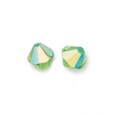 Peridot AB 4mm Preciosa Bicones, Pack of 48