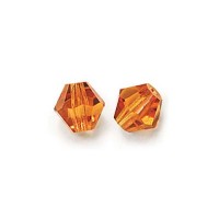 Topaz 4mm Preciosa Bicones, Pack of 48