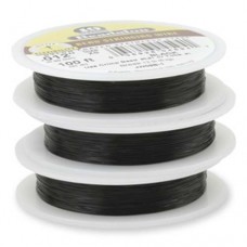 Beadalon JW09B-1 19 Strand Beading Wire, Black, 0.012", 100ft Reel