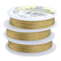 Beadalon JW17G-15FT 19 Strand Wire, Gold Colour, 0.024", 15ft Reel