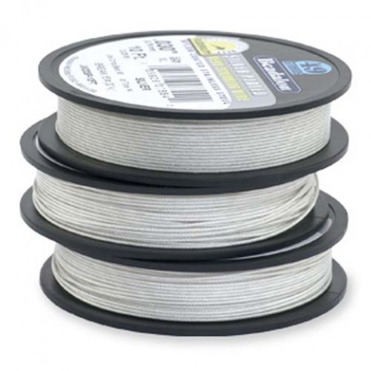 Beadalon JW12SP-10FT 49 Strand Wire, Silver Plated, 0.24, 10ft Reel