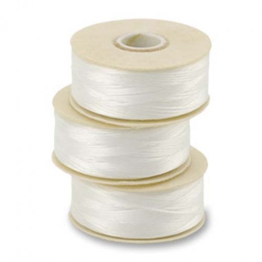 White Nymo Beading Thread, Size F (0.35mm)