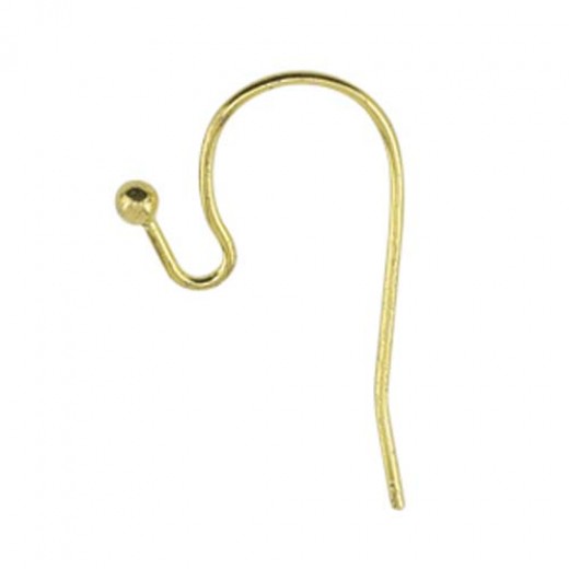 Beadalon 308A-008 Ear Wires, Ball, Gold, 144 Pack