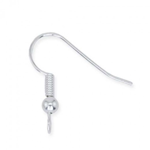 Beadalon Ear Wires, Ball & Spring, Silver, 144 Pack