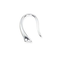 Modern Style Ear Wires, Silver Plated, 6 pieces