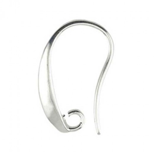 Beadalon 308B-220 Ear Wires, Medium Back Ring, Silver, 6 Pack