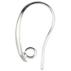 Large Back Ring Earwires, Silver, 6 Pack