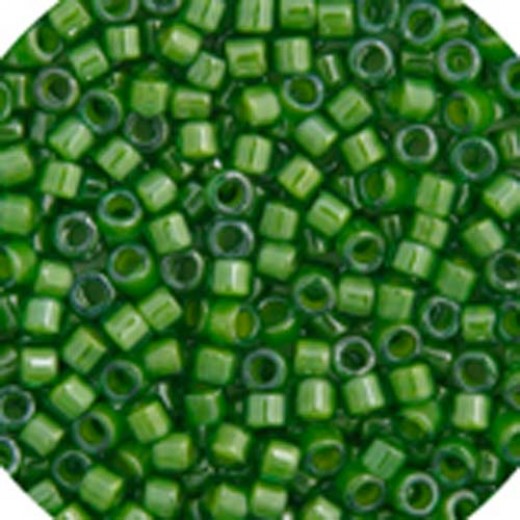 DB0274B Green Lime Lined-Dyed, Size 11/0 Miyuki Delica Beads, 50gm bag