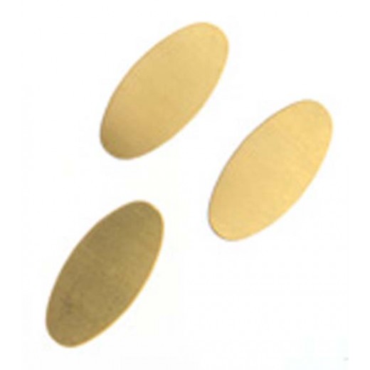 24ga Brass Oval, 25 x 12mm, Pack of 4