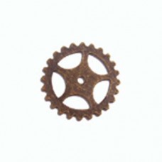 Kabela Large Spoked Gear Wheel, Antique Brass, 25mm