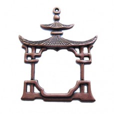 Kabela China House, Antique Copper, 33 x 39mm 